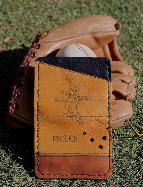 vintage baseball glove wallet